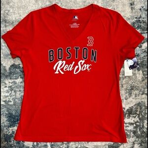 Genuine Merchandise Red Boston Red Sox V-Neck Tee